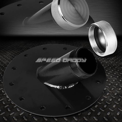 Fuel cell gas tank 45° degree 1.5" remote fast fill 2.75" filler neck+cap black