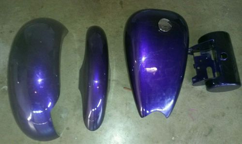 Harley sportster tin set jessie james rear fender, front gas fuel tank oil tank