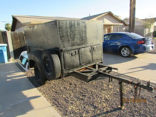 Truck bed trailer 1957 international short bed rolling trailer with sides / top