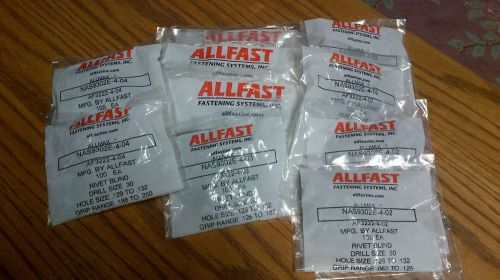 Cherrymax blind rivets af3222-4-02 nas9302e-4-03 cr3212-4-04 assorted 1k lot