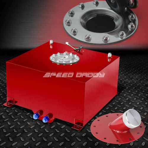 10 gallon/38l red coated aluminum fuel cell tank+level sender+45° fast fill neck