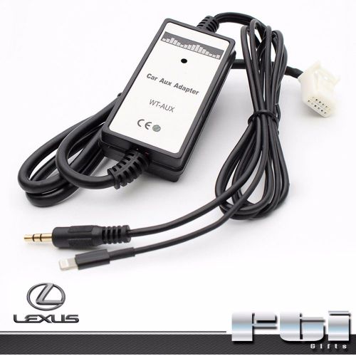 6+6 pin aux-in adapter 1998-2011 lexus es is gs gx ls lx rx sc sport convertible