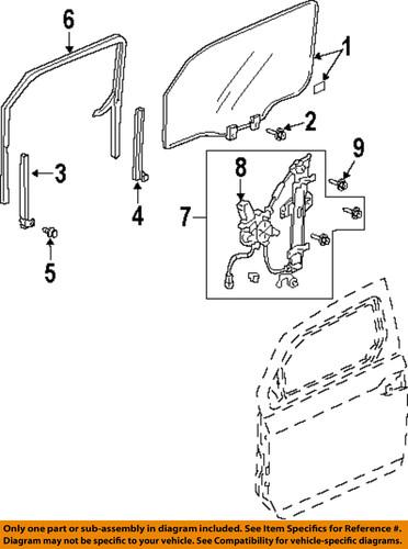 Honda oem 72275scva02 front door-run channel