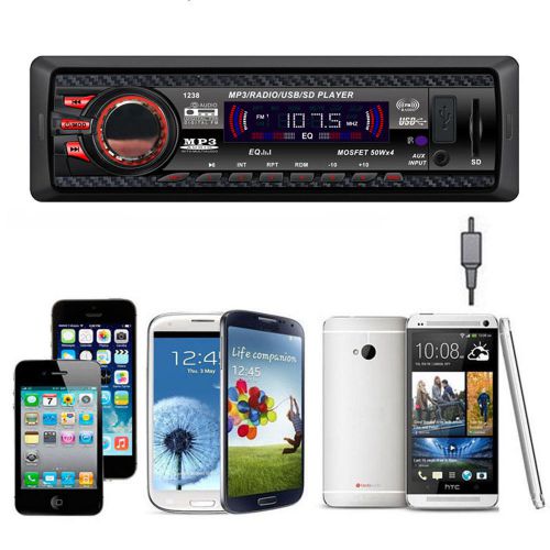 Car radios stereo in dash fm with mp3 player usb sd input aux receiver 1238