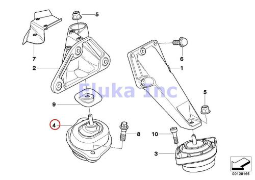 Bmw genuine right engine suspension mount e83 e83n