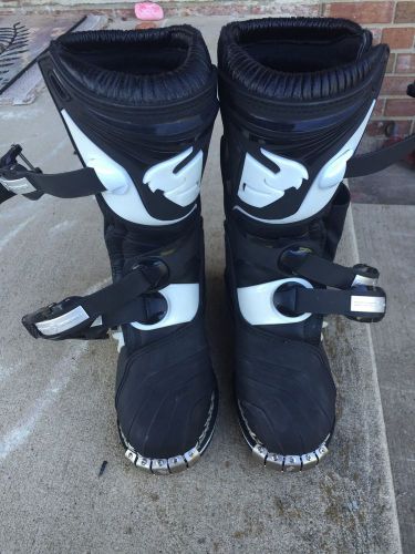 Thor quadrant riding boots youth kids 1 black white motocross dirt bike off road