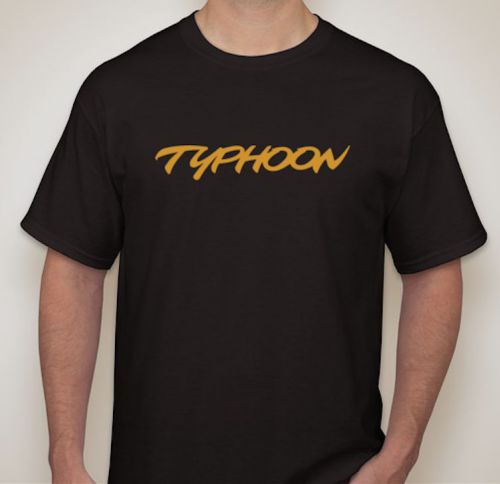 Gmc typhoon black shirt gold logo