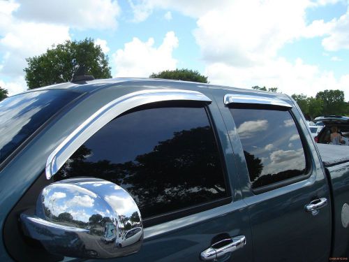 Dodge caliber window vent shade visor trim chrome rainguard 07 08 09 10 11 12