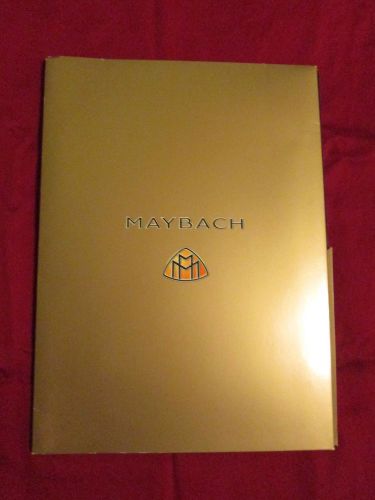 Maybach sales brochure 2004 maybach 57 maybach 62