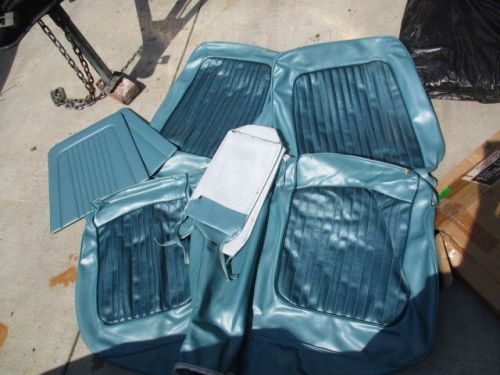 68 mustang turquoise front bench seat upholstery(new)1968 gt fastback fb code