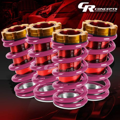 Red scaled 1-4&#034;drop height adjustable coilover for 88-00 civic eg/ek/dc purple