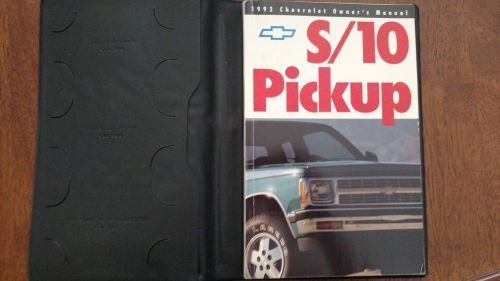 1992 chevrolet s/10 pickup owner&#039;s manual