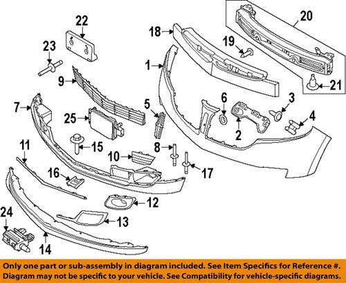 Lincoln oem ba1z8213a front bumper-ornament