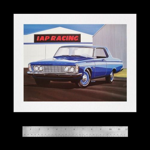 Belvedere plymouth - 1961 1962 1963 1964 61 62 318 383 - dealer poster art print