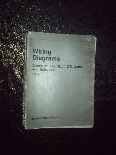 Buy 1987 VW Cabriolet Fox Golf GTI Jetta Scirocco WIRING DIAGRAM