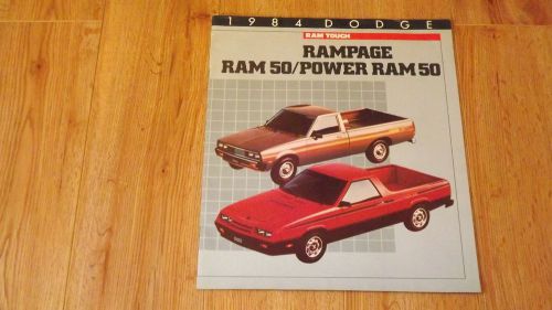 1984 dodge rampage pickup original dealership sales brochure