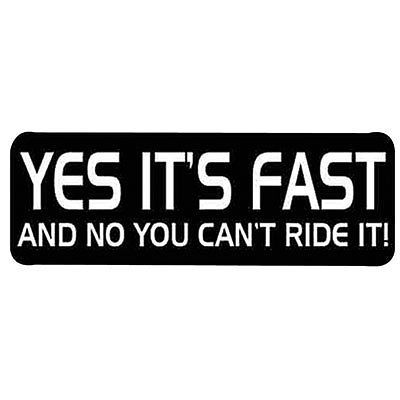 &#034;yes it&#039;s fast&#034; motocross sticker/decal atv atc off road