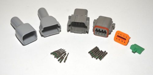 Deutsch dt 8-pin genuine connector kit 14awg solid contacts with boots, from usa