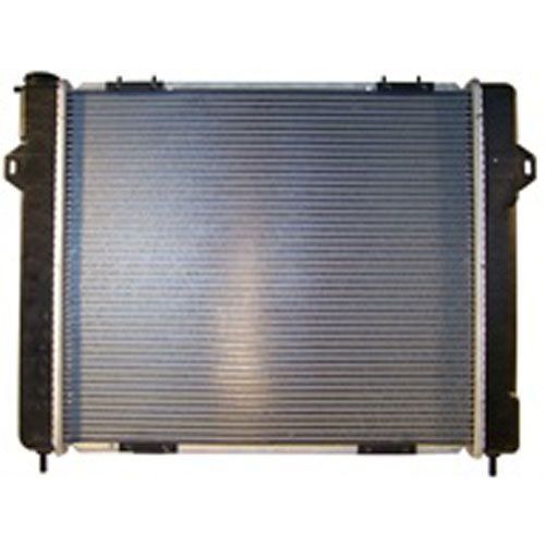 Crown automotive 4734104 radiator 1.5 in. inlet. 1.75 in. outlet 22 1/8 x 19 3/8