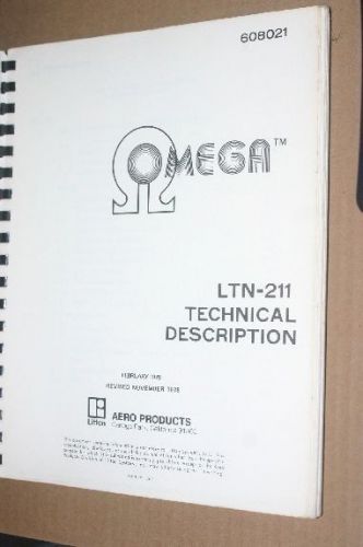 Litton aero omega ltn-211 nav system  technical description manual 608021
