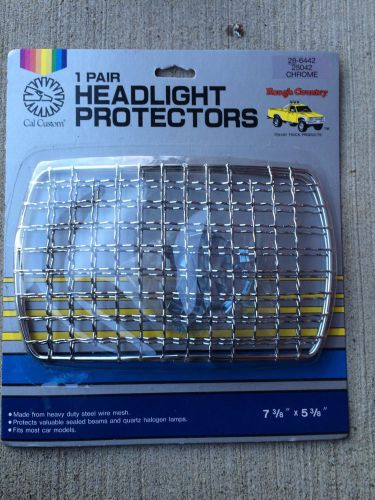Headlight protectors chrome steel wire mesh 5&#034; x 7&#034; rectangular head light stone