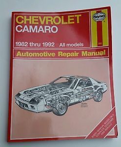 866 haynes repair manual cherolet camaro 1982 thru 1992 all models
