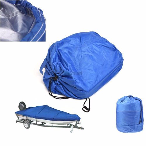 Waterproof 20 21 22&#039; trailer fishing ski boat cover 210d 100&#034; w/ oxford bag blue