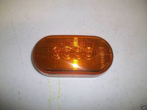 4&#034; x 2&#034; amber cats eye sealed marker 10 l.e.d&#039;s led light truck trailer 9v-14v