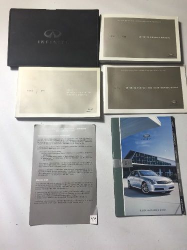 2005 infiniti g35 owners manual &amp; navigation system manual book w/ case