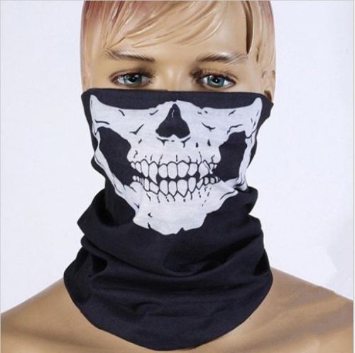 Bicycle motorcycle sport headband neck face mask paint novel skul half face mask