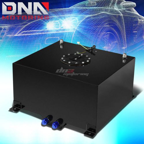 10 gallon light performance black coated aluminum fuel cell tank+level sender