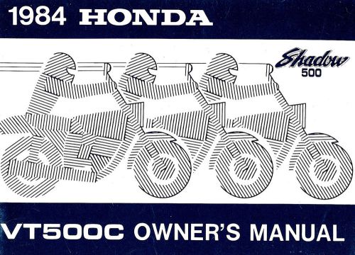 1984 honda vt500c shadow 500 motorcycle owners manual -vt 500 c-honda-vt500