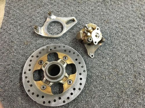 Honda 400ex,rear brake setup, caliper, brake stay, hub and rotor, brake line!!!