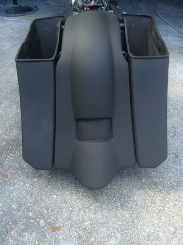 6&#034; down &amp; out stretched saddlebag and rear fender duck tail for touring bagger