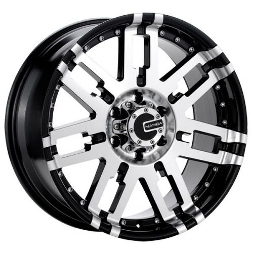 4-new mamba 582mb m2x 17x8 6x139.7 +25mm black/machined wheels rims
