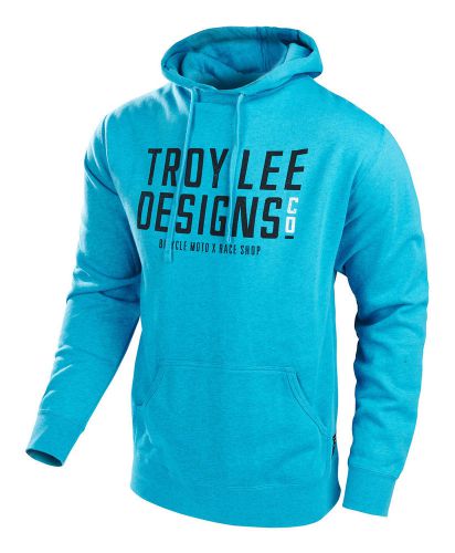 Troy lee designs step up pullover hoodie sweatshirt- turquoise heather - 5 sizes