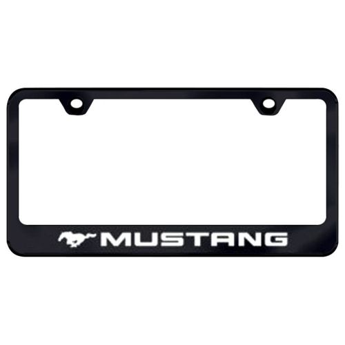 Accessories license plate frame stainless steel mustang black