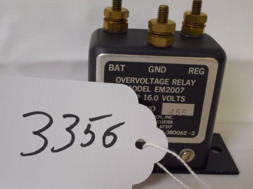 Electro-mech em2007 overvoltage relay p/n 169-380062-3 (3356)
