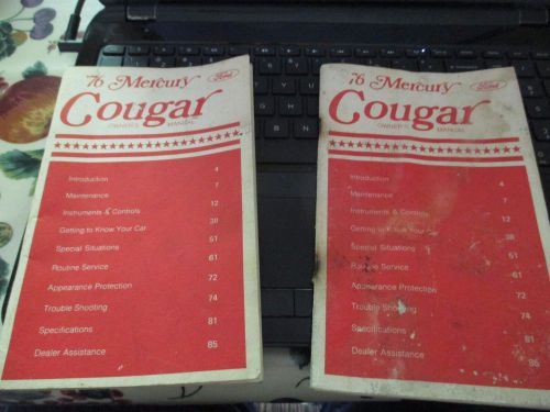 1976 mercury cougar owners manual