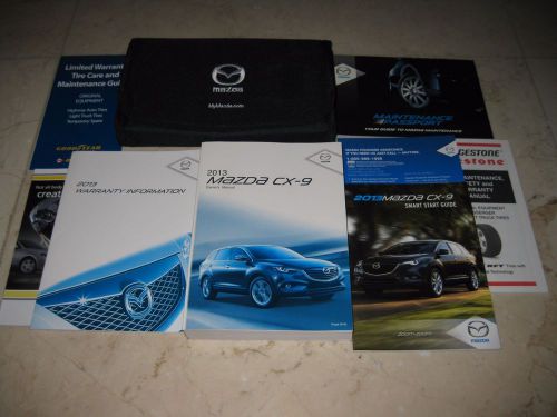 Mazda cx-9  2013 owner&#039;s manual full set factory cover  *mint* !!!