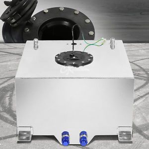 10 gallon lightweight polished aluminum gas fuel cell tank+level sender+foam