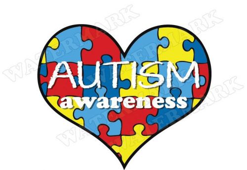 Autism awareness puzzle heart decal sticker car truck