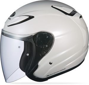 Kabuto avand ii open face motorcycle helmet solid pearl white