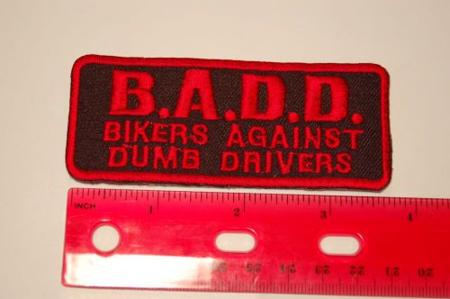 "b.a.d.d." deluxe biker patch