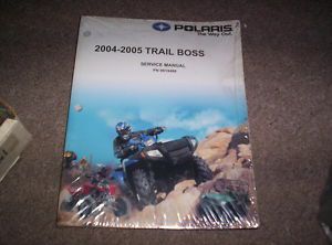 Polaris atv 2004 2005 trail boss shop repair service manual with cd new 9919486