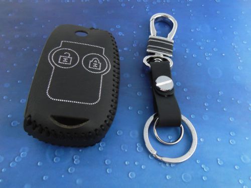 Leather for cr-v key fob keyless entry remote transmitter case cover w