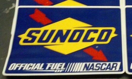 Set of 5 sunoco nascar racing sticker decals 6 1/2 x 4 1/2