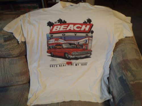 1962 impala 409 t-shirt, white, xxl, beach boys
