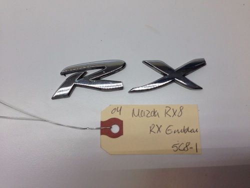 2004-08 mazda rx-8 rear trunk lid rx8 chrome sign oem used