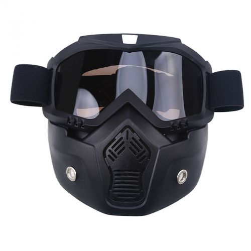 Windproof mens goggles nose face mask modular motorbike scooter shield helmets